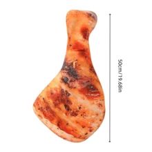 1 Piece 19.7 英寸鸡腿枕头毛绒公仔创意毛绒玩具逼真食物仿真鸡腿玩具娃娃创意靠垫床上用品睡眠伴侣搞笑创意礼物新奇玩具生日礼物/毕业礼物/情人节礼物 - 彩色 - 查看 3