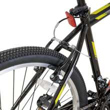 Hiland Bamcbase 24/26 Inch Adult Mountain Bike For Men And Women, MTB Bike With 21-Speed Rear Derailleur, V-Brakes & High-Carbon Steel Frame, Black/White - Black - View 9