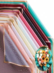 20 Papel Coreano para Flores y Regalos 58x58cm - Negro - Ver 10