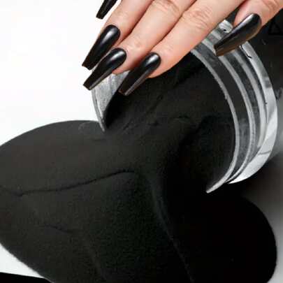 Y2K 粉浸纯黑色闪亮 10g，夏季霓虹绿粉浸水晶法式美甲初学者美甲沙龙在家 DIY，无味，耐用，无需美甲灯亚克力按压指甲