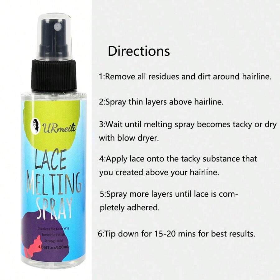 120ml Lace Melting And Holding Spray GlueLess Hair Adhesive For Wigs