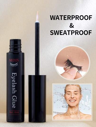1 件透明假睫毛胶水 6ml，超强定型无刺激专业睫毛延长胶防水无乳胶适合家庭和旅行敏感人群 DIY 睫毛延长延长胶适用于最佳白条睫毛胶睫毛胶，睫毛胶