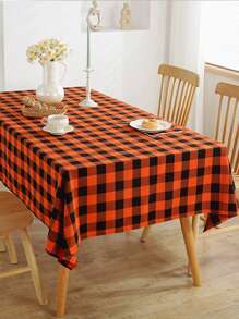1 pieza Mantel Vintage de Cuadros, estilo moderno y sencillo, tela de poliéster antiarrugas, cubierta cuadrada decorativa para mesa de comedor, cocina, sala de estar, fiestas y picnic