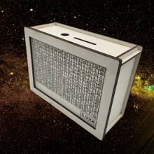 1入組木製收納盒，可裝5000枚，現金整理容器，辦公家具目標，用於青少年津貼追蹤的存錢罐 - 白色 - 查看 1