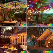 Super Dazzling Color Light Solar Energy Upgrade Project Crystal Bubble Ball Light String 39FT 60LED Is Suitable For Halloween Atmosphere Indoor And Outdoor Garden Wedding Decoration, Flower Home Courtyard Camping And Other Lighting Decoration