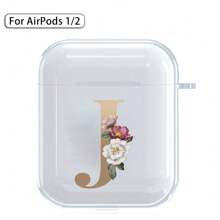 苹果硅胶耳机盒兼容 Airpods 1、2 印刷金色字母无线蓝牙耳机充电盒保护套 - AirPods 1st / 2nd (Clear) - 查看 17