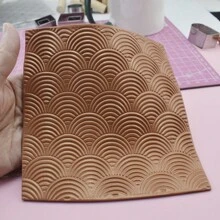 Water Wave Ripple Art Design Imprint Mold, Handmade DIY Soft Clay Jewelry Texture Making Embossed Stamp, Raised Relief Texture Effect