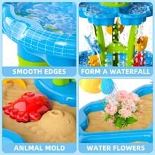 Lucky Doug Kids Sand Water Table 3-Tier Sand And Water Play Table Toys For Kids, Kids Beach Toys Play Table Outdoor Toys