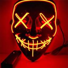 A Poptrend Halloween Mask LED Light Up Masks For Festival Cosplay Halloween Costume Masquerade Parties,Carnival,Gifts - Multicolor - View 10