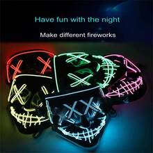 A Poptrend Halloween Mask LED Light Up Masks For Festival Cosplay Halloween Costume Masquerade Parties,Carnival,Gifts - Multicolor - View 8