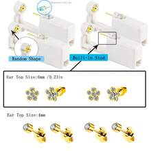 8pcs/Sets Ear Piercing Kit Disposable Self Ear Piercings Gun Kit Tool With Built In Ear Stud - White - View 14