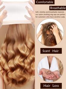 Natural Breathable Wig Cap – Ultra Thin Transparent Nylon, Lightweight Stretchy Bald Cap For Lace Front Wigs, Comfortable Summer Wear For Women