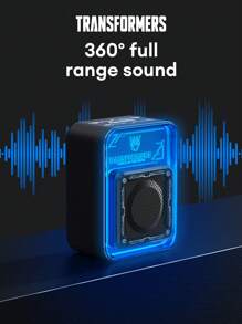 TRANSFORMERS TF-Y02 无线扬声器，台式电脑扬声器，户外长播放时间立体声低音，支持 TF 卡，RGB 照明，带挂带的便携式无线扬声器 - 黑色 - 查看 3
