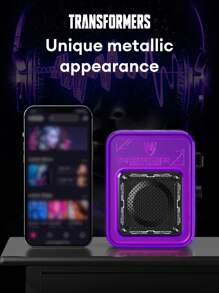 TRANSFORMERS TF-Y02 无线扬声器，台式电脑扬声器，户外长播放时间立体声低音，支持 TF 卡，RGB 照明，带挂带的便携式无线扬声器 - 黑色 - 查看 6