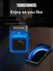 TRANSFORMERS TF-Y02 无线扬声器，台式电脑扬声器，户外长播放时间立体声低音，支持 TF 卡，RGB 照明，带挂带的便携式无线扬声器 - 黑色 - 查看 5