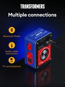 TRANSFORMERS TF-Y02 无线扬声器，台式电脑扬声器，户外长播放时间立体声低音，支持 TF 卡，RGB 照明，带挂带的便携式无线扬声器 - 黑色 - 查看 7