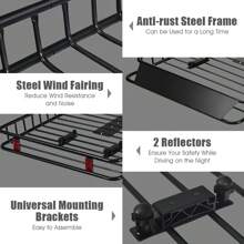 64 Inches Universal Roof Rack Cargo Carrier - Black - View 9