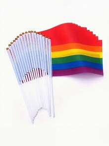 3pcs Multi-Country Hand Waving Flag, Hand Waving Flag, 14*21 Cm (5.51*8.27 In) Polyester Small Hand Waving Flag With Plastic Flagpole Trim - Multicolor - View 25