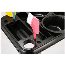 Hairdressing Trolley Height Adjustable Rolling Salon Trolley Work Cart Cold Rolled Trolley With Dye Bowls For SPA Barbershop Black - Black - View 10