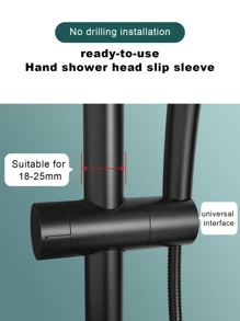 No Drill Shower Head Holder Base, Adjustable Lifting Rod, Shower Sprayer Set Accessories - Multicolor - View 3