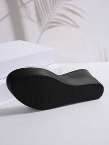 Nữ Quai Trong Suốt Phong Cách La Mã Dép Peep-Toe, Giày đế dày đế dày màu bạc trang nhã và linh hoạt cho trang phục mùa hè thông thường - Bạc - Xem 8