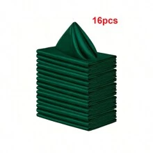 Bộ 8/16/24 khăn ăn cưới số lượng lớn, khăn ăn vuông trang nhã, khăn ăn bề mặt satin, phù hợp cho nhà hàng, tiệc chiêu đãi, tiệc tốt nghiệp, mùa tựu trường (43*43cm/17*17in) - màu xanh lá - Xem 6