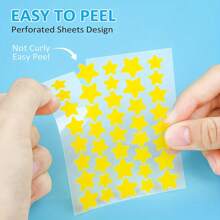 Multi-Piece Golden Star Shaped Stickers, Suitable For Party, Gathering And Other Activities (For Decoration Only, Not Cosmetic)