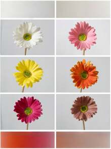 1pc/3pcs/5pcs Artificial Daisy/Gerbera Daisy Flowers For Party, Home, Kitchen, Garden, Wedding Decoration,Fall Decor,Autumn - Multicolor - View 7