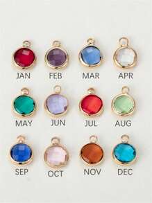 1pc Customized Name & Birth Flower Necklace, Birthstone Rectangle Pendant Name Necklace, Family Members Carved Jewelry Gift For Mom, Birthday, Mother's Day, Graduation, Anniversary, Wedding, Christmas, Party - Silver - View 6