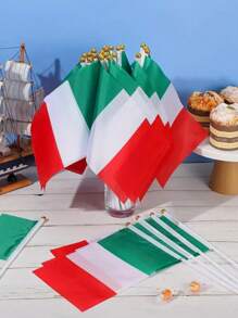 3pcs Multi-Country Hand Waving Flag, Hand Waving Flag, 14*21 Cm (5.51*8.27 In) Polyester Small Hand Waving Flag With Plastic Flagpole Trim - Multicolor - View 24