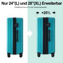 okwish Valise de voyage rigide Valise rigide en matériau ABS TSA, 4 roues M-23*56*22 cm L-66*43*27 cm XL-76*48*31 cm (avec timon) - Vert - Voir 5