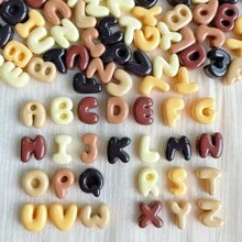 10/30/50pcs Mixed Multi-Color Resin Alphabet Letters, Flat Bottom, Mini ABCD English Style, For DIY Jewelry Making, Earrings, Phone Cases, Hair Accessories, Keychains, Charms Decoration