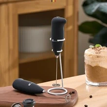 1 Piece Handheld Coffee Stirrer, Handheld Milk Frother, Stainless Steel Drink Stirr, Portable Whisk, Great For Coffee, Latte, Cappuccino (Random Color) - Multicolor - View 5