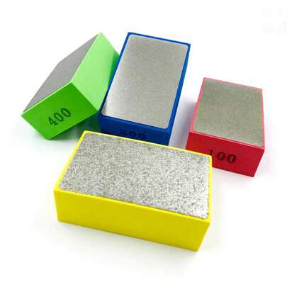1 Piece/4 Pieces Rhinestone Hand Polishing Pad, Ceramic Tile Glass Grinding Block Pad, Stone Marble Ceramic Grinding Sand Disc Polishing Tool Grit 60/100/200/400 Tools