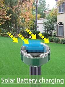 Mole Repellent For Lawns Outdoor, Solar Powered Mole Traps Snake Gopher Repellent, Ultrasonic Screw Vibration Stakes Deterrent For Rodent Vole Groundhog Armadillo Chipmunk, No K