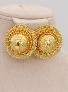 Flower Shape Plated 6pcs Jewelry Sets For Women Luxury Necklace Jewellery Set Wedding Party Gifts Valentines - Yellow Gold - View 7