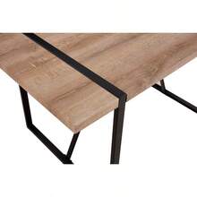 Modern Minimalist MDF  Color Desktop, Black- Metal Legs, All Sized Dining Table, Computer Desk, Office Desk, Kitchen Table, For4- 6 Seat.Suitable For Kitchen, Dining Room, Living Room - 如圖所示 - 查看 4