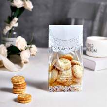 50 piezas Bolsa transparente para la conservación de galletas y dulces en el hogar, bolsa de almacenamiento con cremallera para habitación de pasteles, tamaño 5.9in * 2.75in - Multicolor - Ver 5