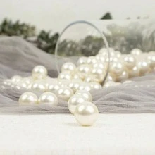 约 200 件无孔仿珍珠珠，用于花瓶填充物、乳白色珠光珠、DIY 珍珠串，用于漂浮蜡烛、人造豌豆、派对装饰、花瓶装饰、婚礼装饰（混合 3-8 毫米）、家居装饰、花瓶、中心装饰、桌面装饰