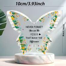 1 pieza, Regalo para amiga especial, Regalo para mejor amiga, Regalo de cumpleaños, Regalo para amigo, Regalo para mi mejor amiga, Regalo de cumpleaños para mejor amiga, Regalo significativo de recuerdo, Regalo de boda de Navidad para una amiga, Hermosa placa acrílica de mariposa - Multicolor - Ver 3