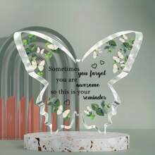 1 pieza, Regalo para amiga especial, Regalo para mejor amiga, Regalo de cumpleaños, Regalo para amigo, Regalo para mi mejor amiga, Regalo de cumpleaños para mejor amiga, Regalo significativo de recuerdo, Regalo de boda de Navidad para una amiga, Hermosa placa acrílica de mariposa - Multicolor - Ver 6