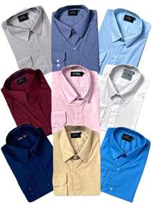 Men Shirts - không có vải lanh màu đen và xanh nhạt - Xem 1