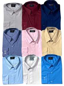 Men Shirts - không có vải lanh màu đen và xanh nhạt - Xem 2