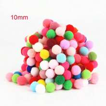 300入組(20g)波莫波平衡重球10mm，蓬鬆柔軟的1cm多色毛球高彈性PomPom創意手工藝補給品 - 彩色 - 查看 6