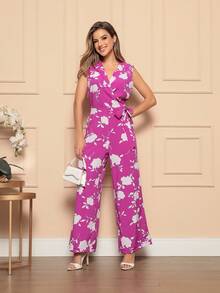 Women Jumpsuits - Rose Red - View 4