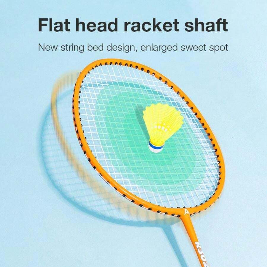 Raquettes De Badminton Légères Enfants Adultes Débutants - 1 Paire Avec Cadre Métallique