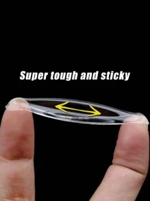 20pcs Transparent Round Double-Sided Adhesive Tape, High Viscosity, Seamless Film, Cut Acrylic Double-Sided Tape, Backing Tape, Round Dot Glue Wholesale, Wedding Celebration - White - View 8