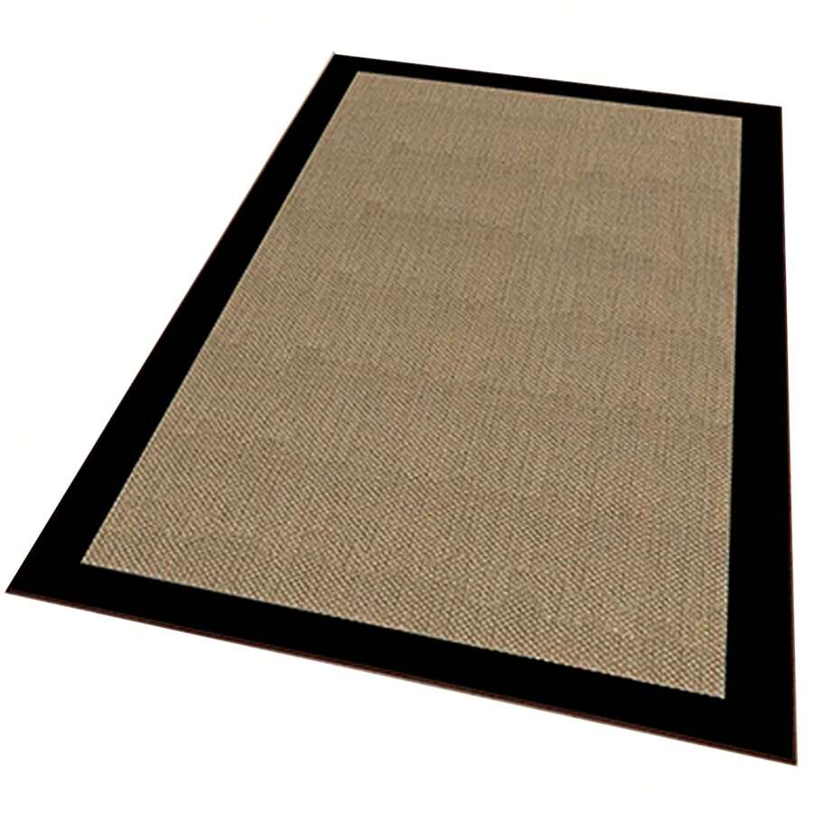 Well Home Tappeto stampato in poliestere 80 x 150 cm modello DarkBrownRim multicolore - Multicolore - Visualizzare 1