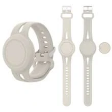 Wasserdichtes Silikonarmband kompatibel mit Airtag Antiverlust-Gerät, Stiftschnallenschutzgehäuse aus Silikon, farbige Silikonversion, weiches Silikon, wasserdicht, staubdicht, kratzfest, super süß und interessant, enthält 2 Silikonhüllen (Hinweis: Nur die Schutzhülle ist enthalten, Airtags sind nicht enthalten)