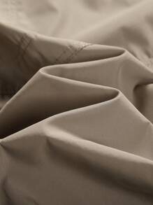 2024 New Casual Boyfriend Style Men's Solid Color Fleece Jacket With Detachable Hood, Simple And Versatile - Khaki - View 5